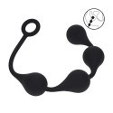 Waterdrop Silicone Anal Balls - L - 40mm - Black