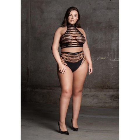 Carpo XLVI - Two Piece with Turtleneck, Crop Top and Pantie - Plus Size