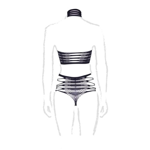 Carpo XLVI - Two Piece with Turtleneck, Crop Top and Pantie - Plus Size