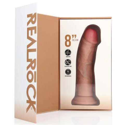 Vibrating Regular Curved Cock - 8 / 20,5 cm - Flesh
