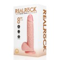 Vibrating and Rotating Straight Cock with Balls - 8 / 20,5 cm - Flesh
