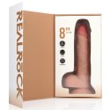 Vibrating and Rotating Straight Cock with Balls - 8 / 20,5 cm - Flesh