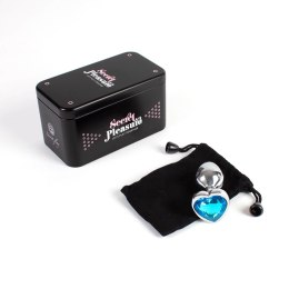BLUE HEART METAL BUTT PLUG S