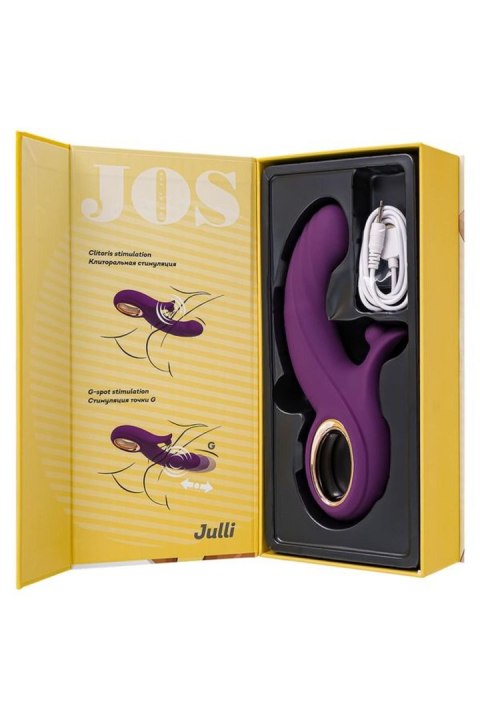 Vibrating roller with Up&Down functions by JOS Julli, silicone, purple, 20.5 cm
