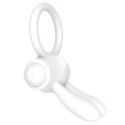 Power Clit Silicone Cockring White