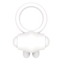 Power Clit Silicone Cockring White
