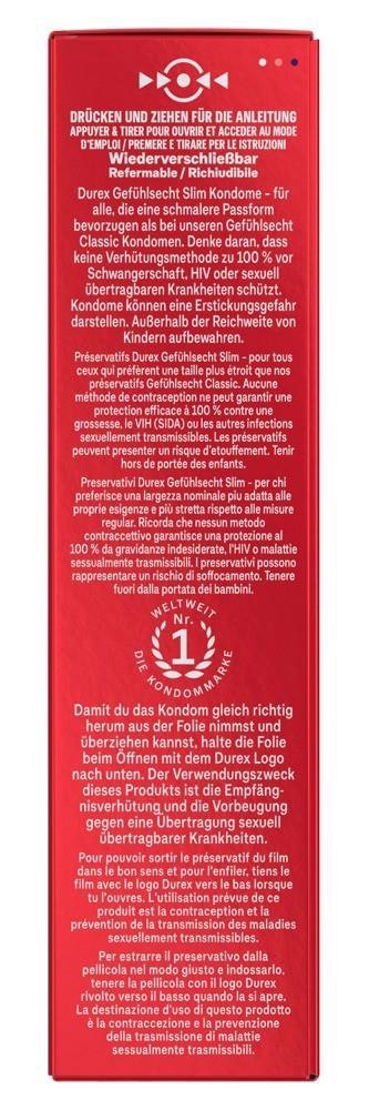 Durex Gefühlsecht Slim x 10