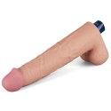 10.5" REAL SOFTEE Rechargeable TPE Vibrating Dildo(Flesh)
