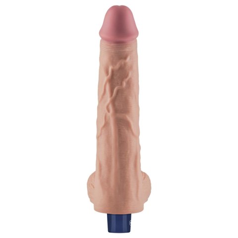 10" REAL SOFTEE Rechargeable TPE Vibrating Dildo(Flesh)