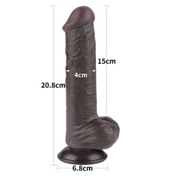 8'' Sliding Skin Dual Layer Dong Black