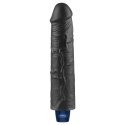 9.5" REAL SOFTEE Rechargeable TPE Vibrating Dildo(Black