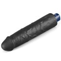 9.5" REAL SOFTEE Rechargeable TPE Vibrating Dildo(Black