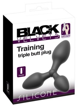 Black Velvets Triple Butt Plug