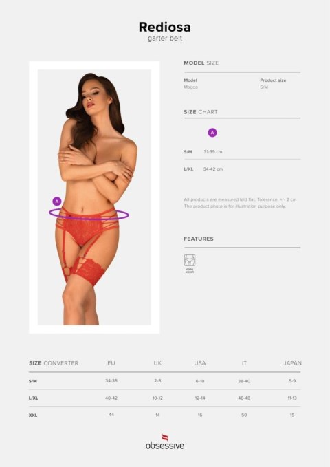 Bielizna-Rediosa pas do pończoch S/M