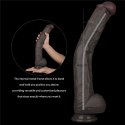 14.5'' Dual Layered Bendable Silicone Cock XXL(Black)
