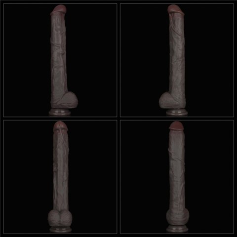 14.5'' Dual Layered Bendable Silicone Cock XXL(Black)