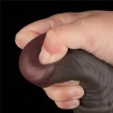 16'' Dual Layered Bendable Silicone Cock XXL(Black)