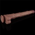 16'' Dual Layered Bendable Silicone Cock XXL(Flesh)