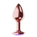 Plug-Butt Plug Diamond Amethyst Shine L Rose Gold