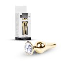 Plug-Jewellery Gold BUTT PLUG- Clear