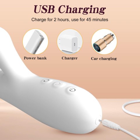 Silicone Vibrator - 3 rotating functions and 7 licking functions