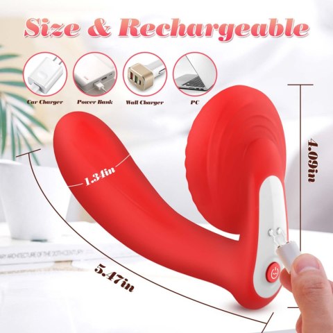 Silicone vibrator 10 vibration modes, Licking, Heating + APP control