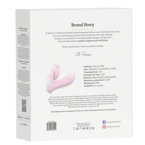 Silicone vibrator 3 speeds, 6 frequencies
Finger function, Heating + APP control