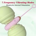Vibrating Silicone Love EGG USB 7 vibration and thrust functions / Remote control Pink