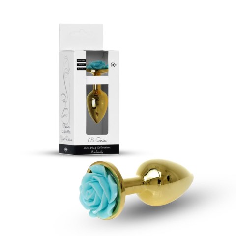 Plug-Jewellery Gold PLUG ROSE- Light Blue