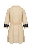 Bielizna-DAISY PEIGNOIR beige L/XL