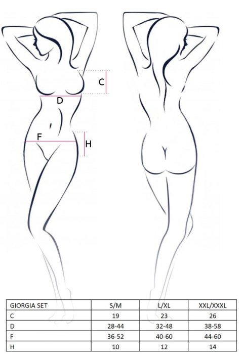 Bielizna-GIORGIA SET black XXL/XXXL - Casmir