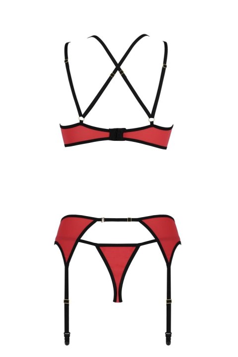 Bielizna-MAGNOLIA SET red L/XL
