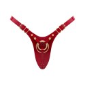 LEATHERETTE HARNESS FABULOUS - ONE SIZE - RED GLOSSY