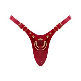LEATHERETTE HARNESS FABULOUS - ONE SIZE - RED GLOSSY