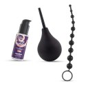 CRUSHIOUS ANAL THRILL ANAL DOUCHE 90ML WITH ANAL LUBRICANT 50ML AND 10 BEAD ANAL CHAIN