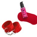 CRUSHIOUS ME LO COMO VELCRO HANDCUFFS SET + SATIN BLINDFOLD AND STRAWBERRY KISSABLE LUBRICANT CRUSHIOUS