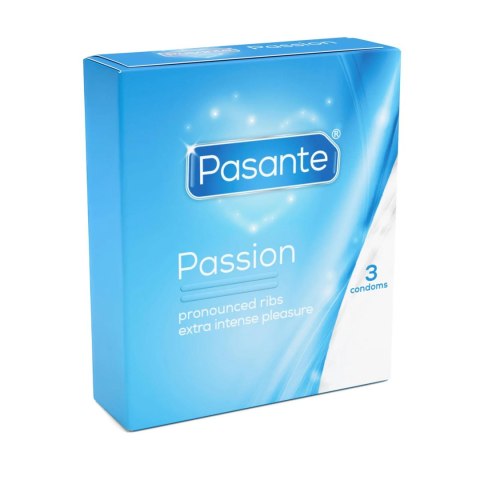 Pasante Ribbed/Passion Condoms 3 pcs