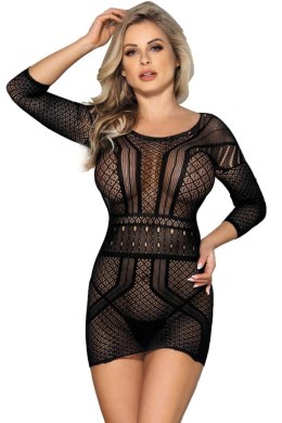MESH DRESS H3192 BLACK XL