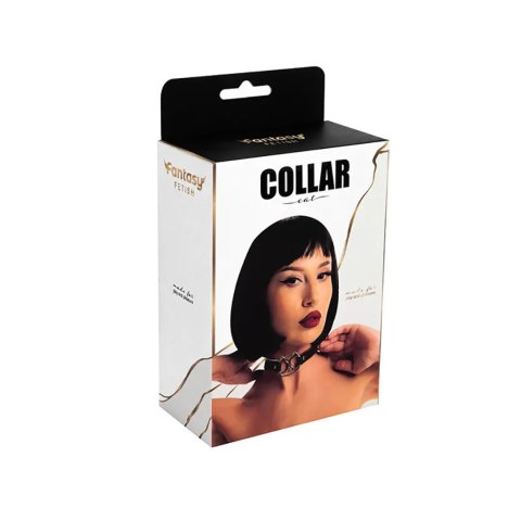 Adjustable collar with cat face.