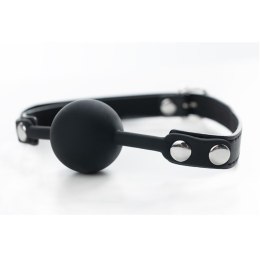 Black silicone ball gag with adjustable straps
