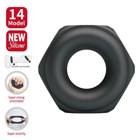 Crazy Bull Jarvius Super Soft Silicone Cock Ring - Black