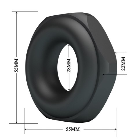 Crazy Bull Jarvius Super Soft Silicone Cock Ring - Black