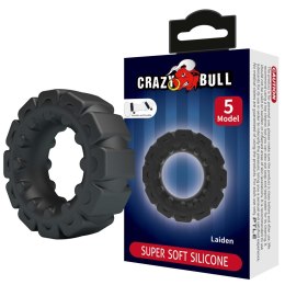 Crazy Bull Laiden Super Soft Silicone Cock Ring - Black
