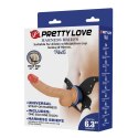 Pretty Love Wells 6.3" Silicone Dildo with Harness Briefs