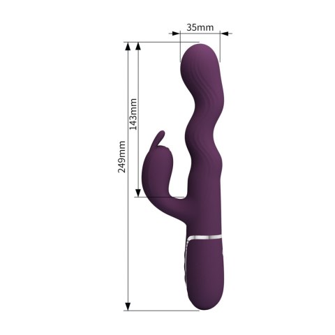 Pretty Love Laursen Dark Purple Waving & Vibrating Rabbit Vibrator