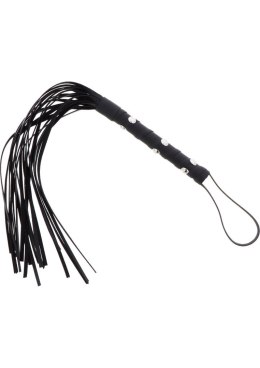 Short Studded Flogger Whip Black