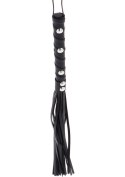 Short Studded Flogger Whip Black