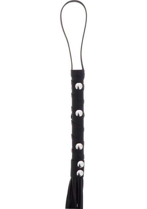 Short Studded Flogger Whip Black
