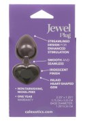 Diamond Heart Plug Small Black