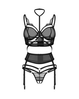 Premisis Black otwarty komplet 3-częściowy S/M